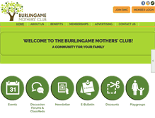Tablet Screenshot of burlingamemothers.org
